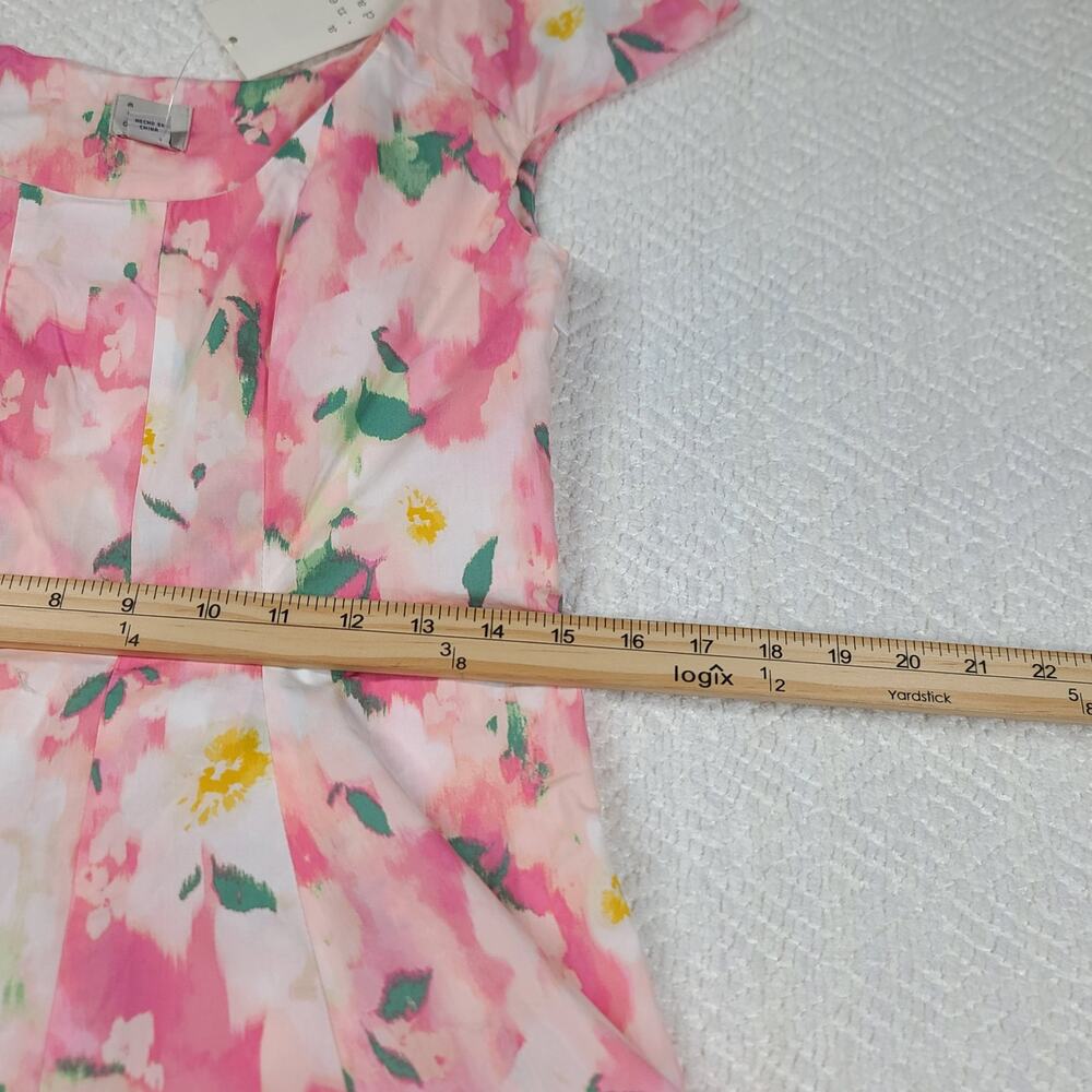 Floral fairy dainty pink dress A new day Size 4 feminine NWT soft garden party - Picture 8 of 10